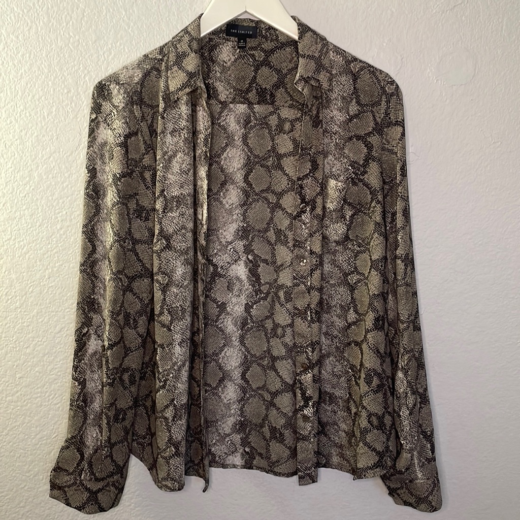 Limited Snakeskin Pattern Button Down